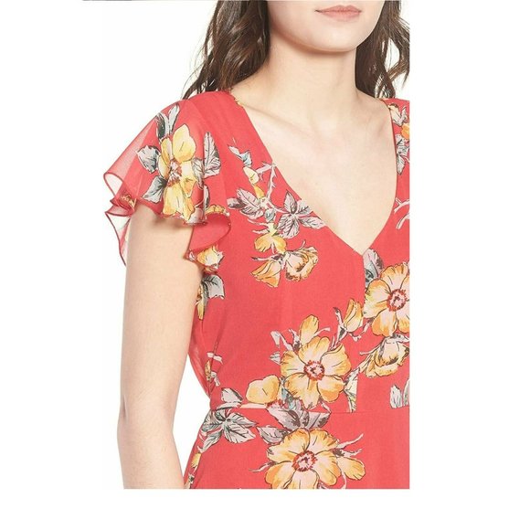 Row A Women Flutter Sleeve Mini Dress, XX-Large, Pink - Picture 3 of 3